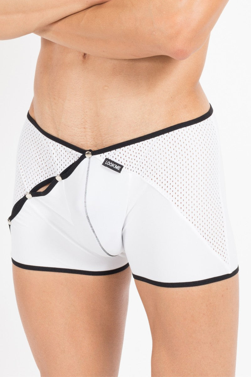 weiß/schwarzer Herren-Boxer Mixing 43-67 von Look Me weiß/schwarzer Herren-Boxer Mixing 43-67 von Look Me